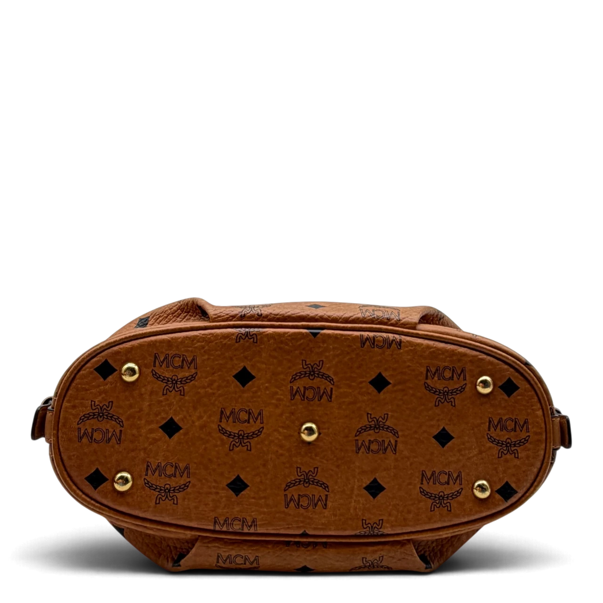 MCM Schultertasche Hobo visetos braun – Unterseite