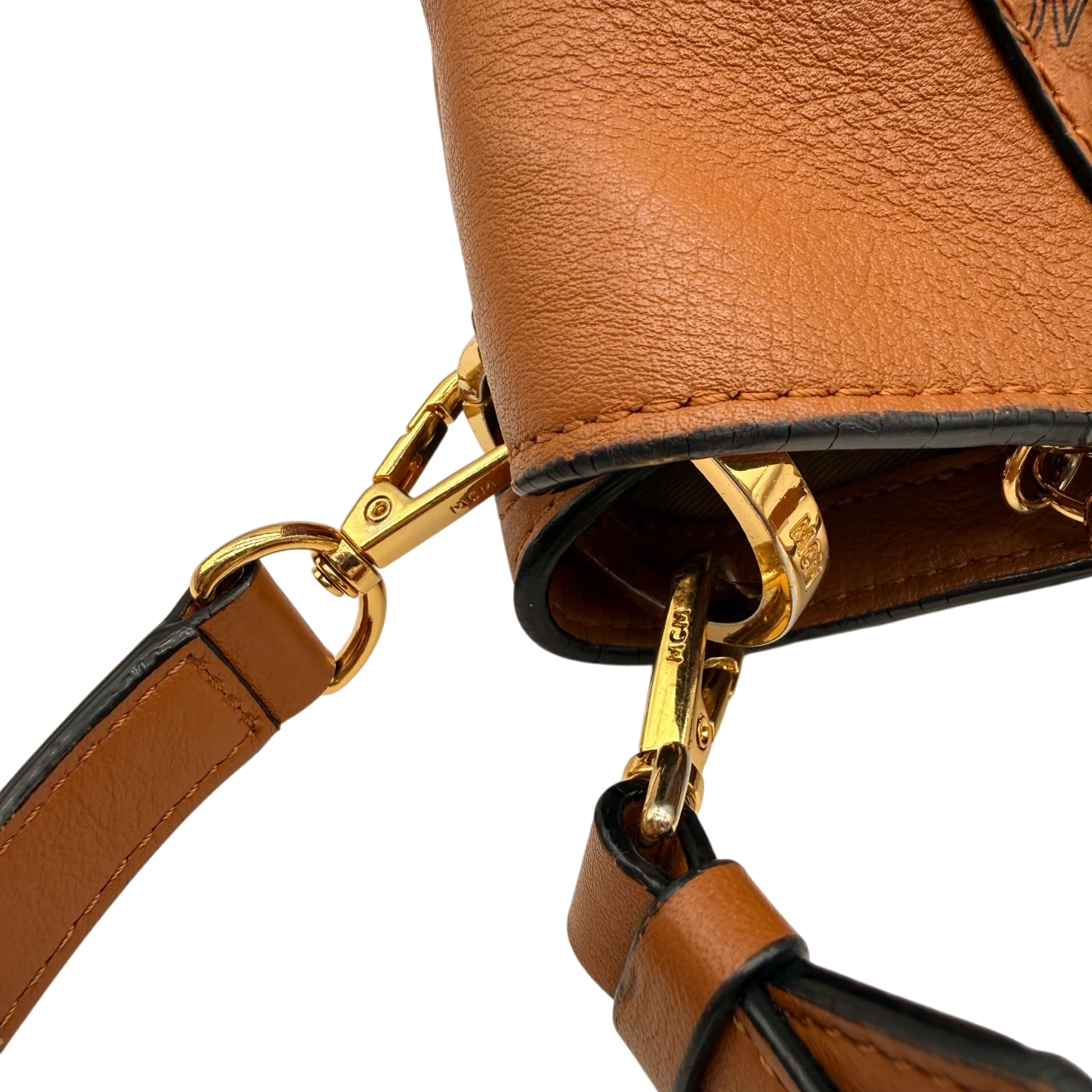 MCM Schultertasche Klara Hobo medium visetos braun