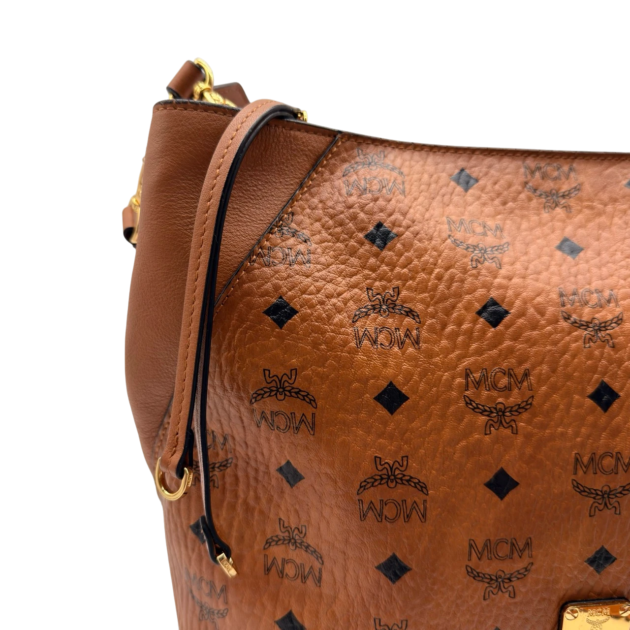 MCM Schultertasche Klara Hobo medium visetos braun