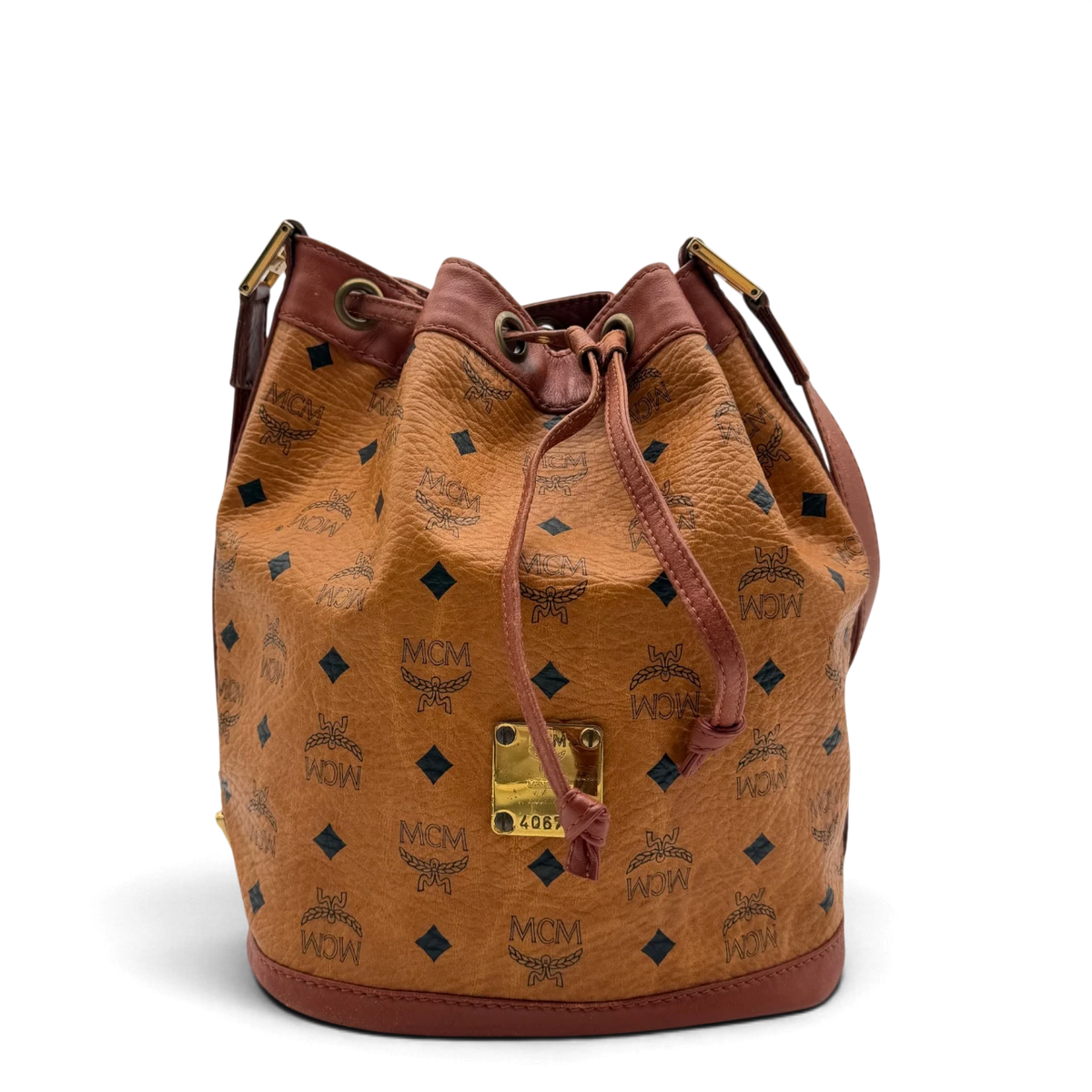 MCM Umhängetasche Bucket visetos braun