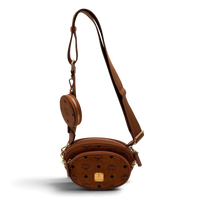 MCM Umhängetasche Trio Multi Pochette visetos braun