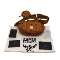 MCM Umhängetasche Trio Multi Pochette visetos braun