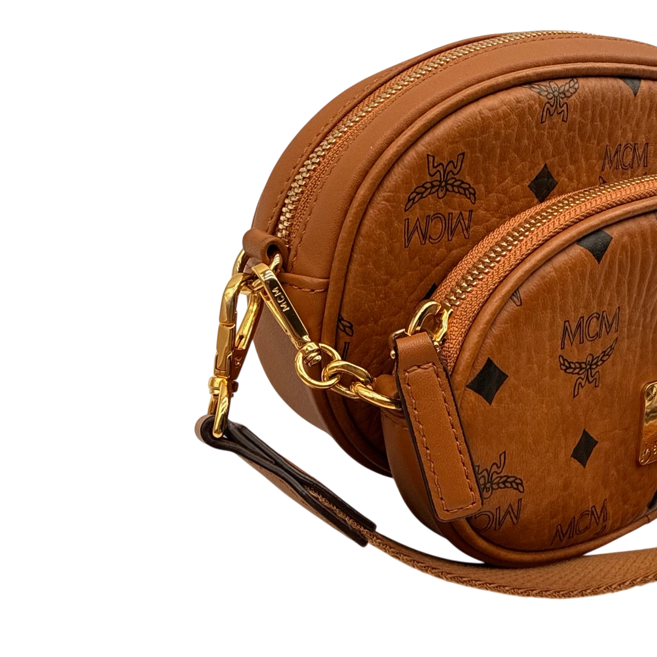 MCM Umhängetasche Trio Multi Pochette visetos braun