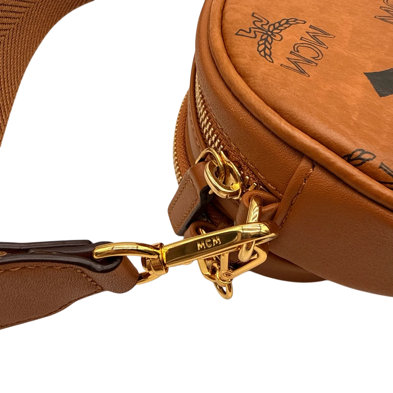 MCM Umhängetasche Trio Multi Pochette visetos braun