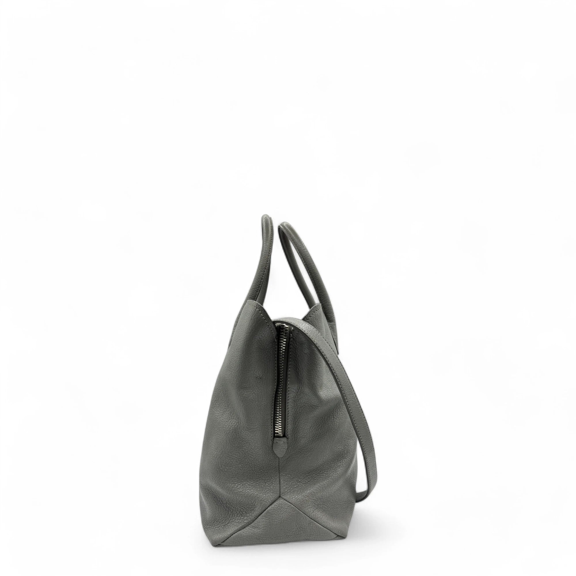 Miu Miu Handtasche Madras mit Umhängegurt aus Leder grau
