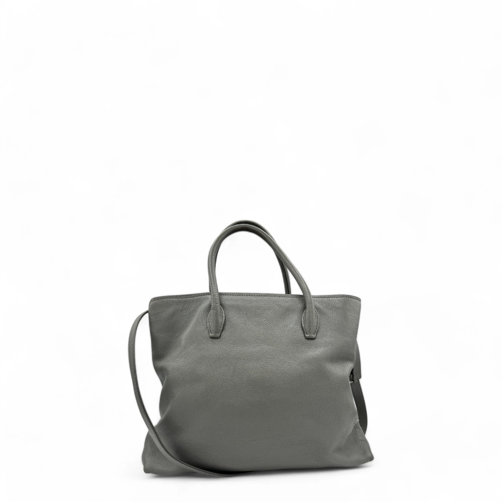 Miu Miu Handtasche Madras mit Umhängegurt aus Leder grau
