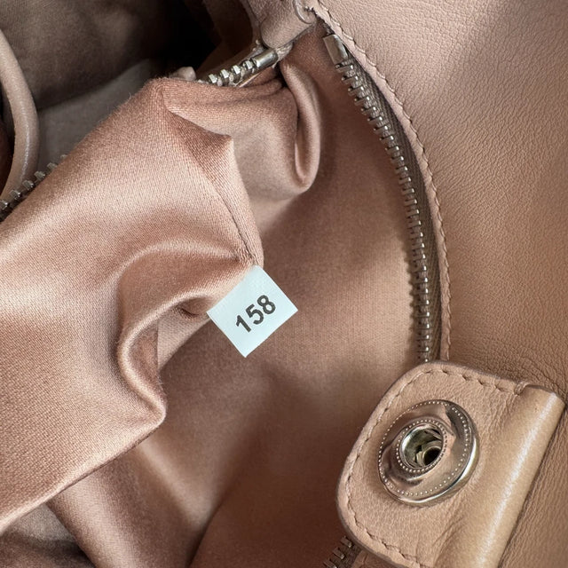 Miu Miu handbag Matelassé with shoulder strap and Miu Miu charm in pink leather