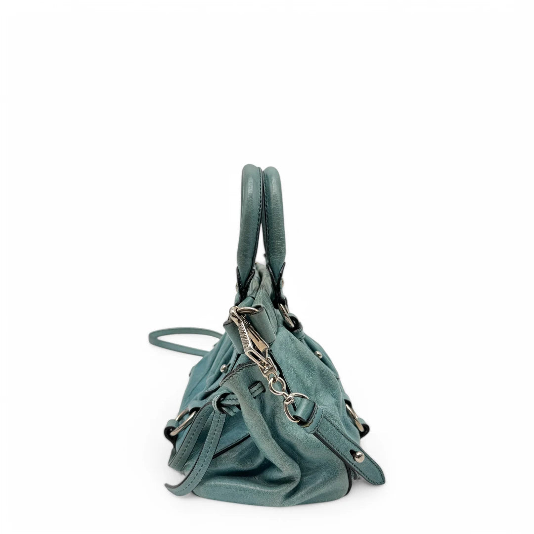 Miu Miu Handtasche Vitello Lux klein blau