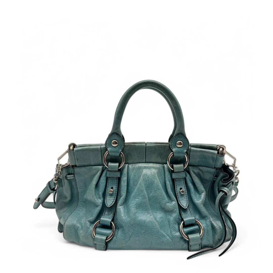 Miu Miu Handtasche Vitello Lux klein blau