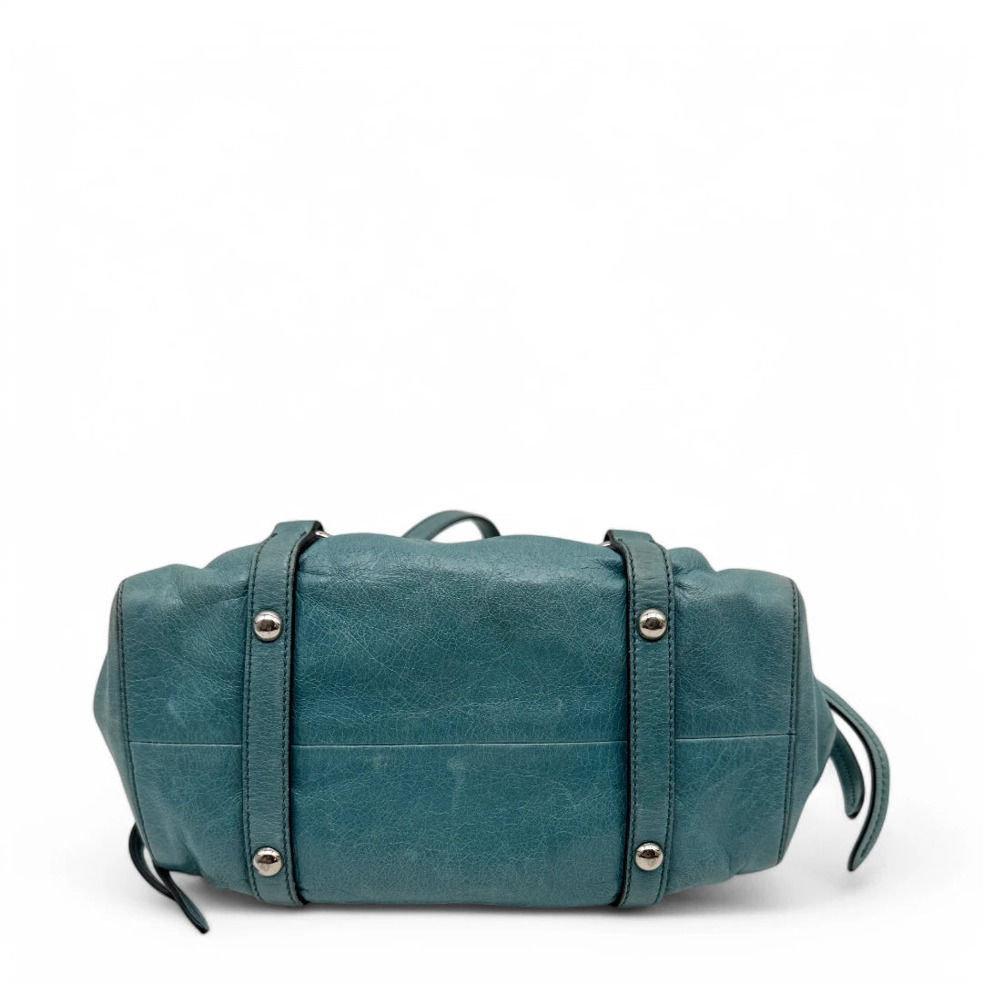 Miu Miu Handtasche Vitello Lux klein blau