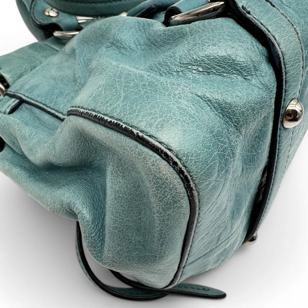 Miu Miu Handtasche Vitello Lux klein blau