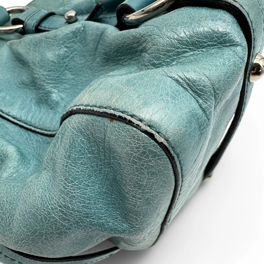 Miu Miu Handtasche Vitello Lux klein blau