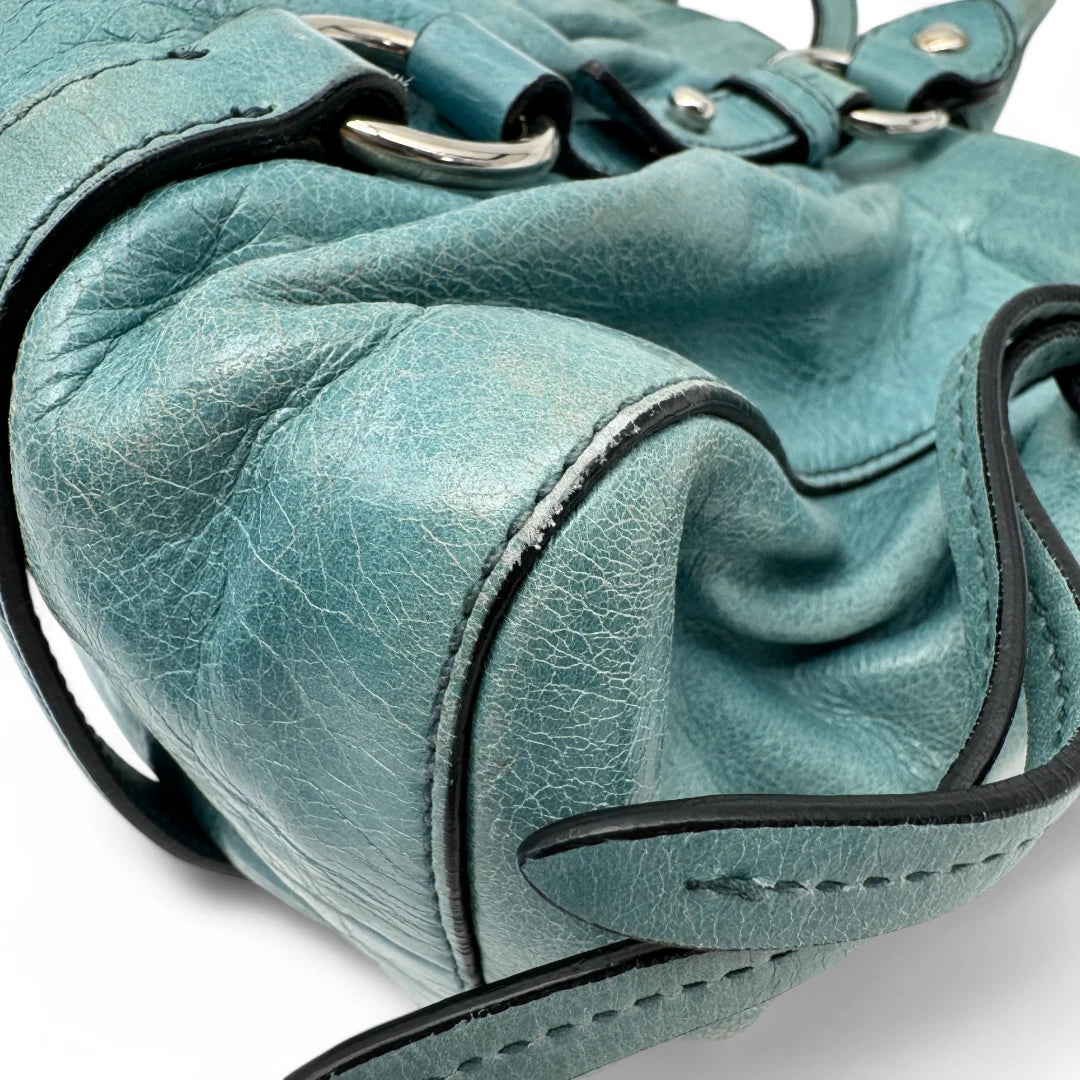 Miu Miu Handtasche Vitello Lux klein blau