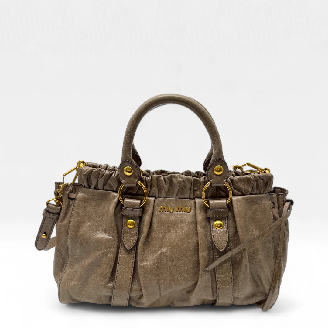 Miu Miu handbag Vitello Lux in light brown