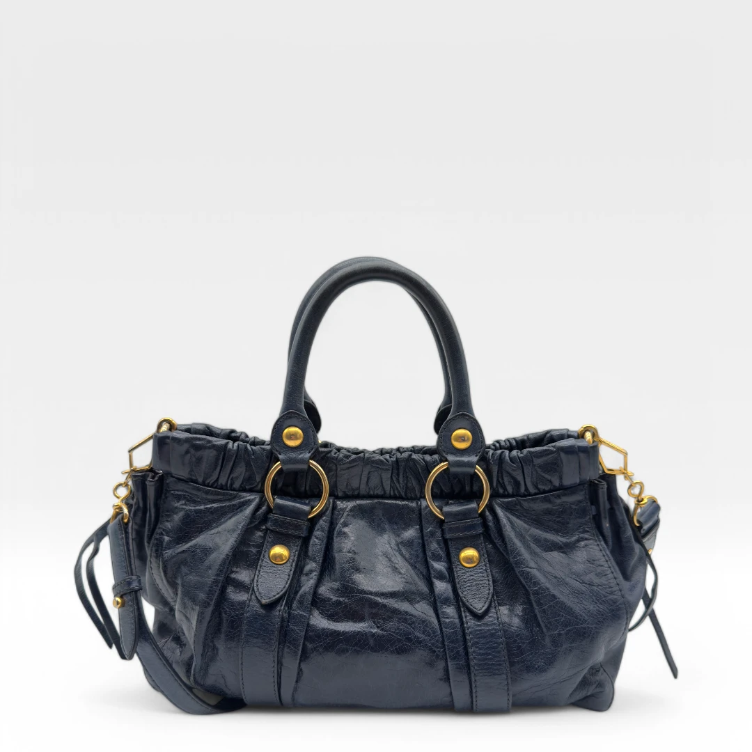 Miu Miu handbag Vitello Lux dark blue
