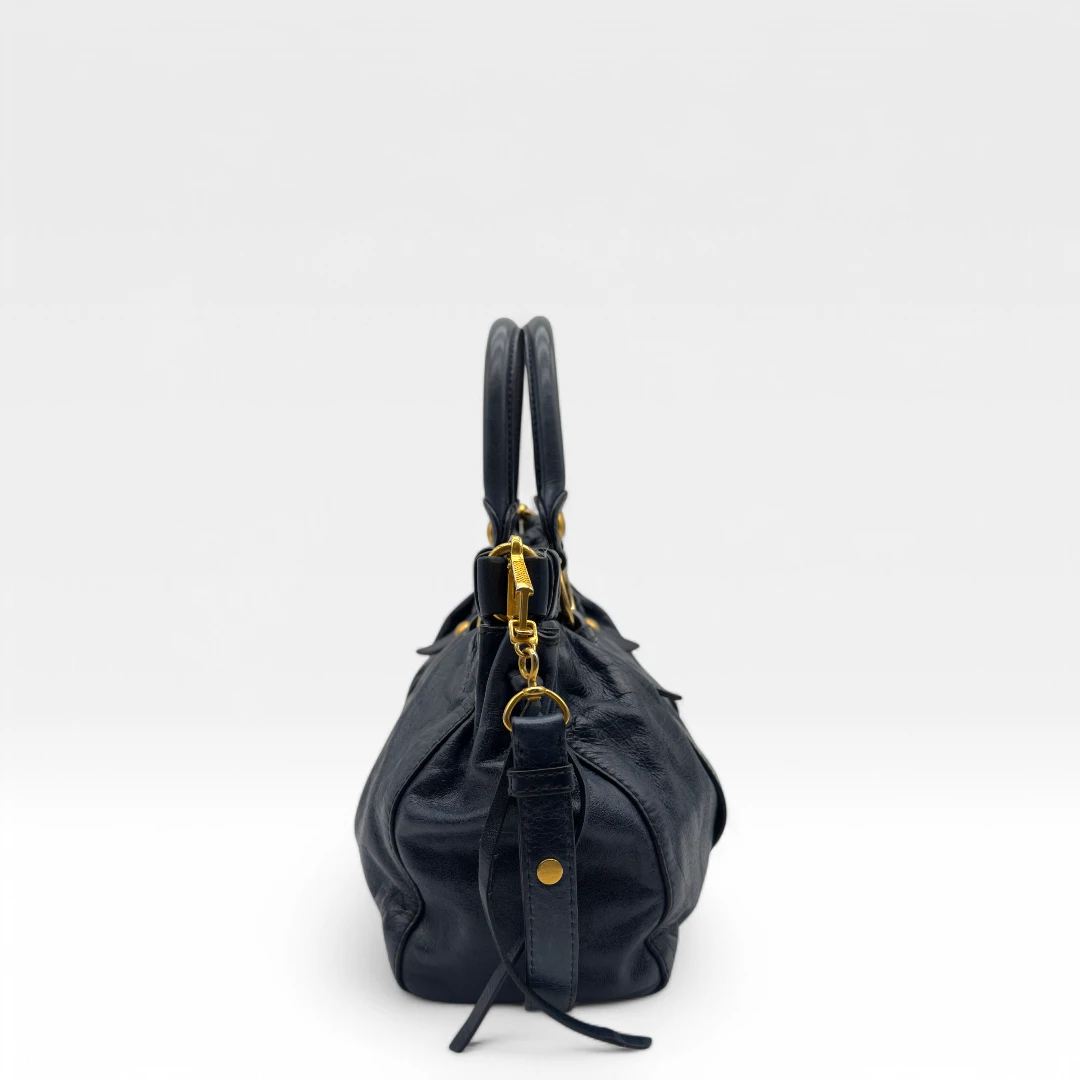 Miu Miu handbag Vitello Lux dark blue