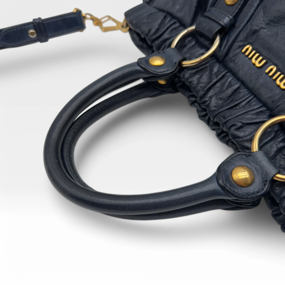 Miu Miu handbag Vitello Lux dark blue
