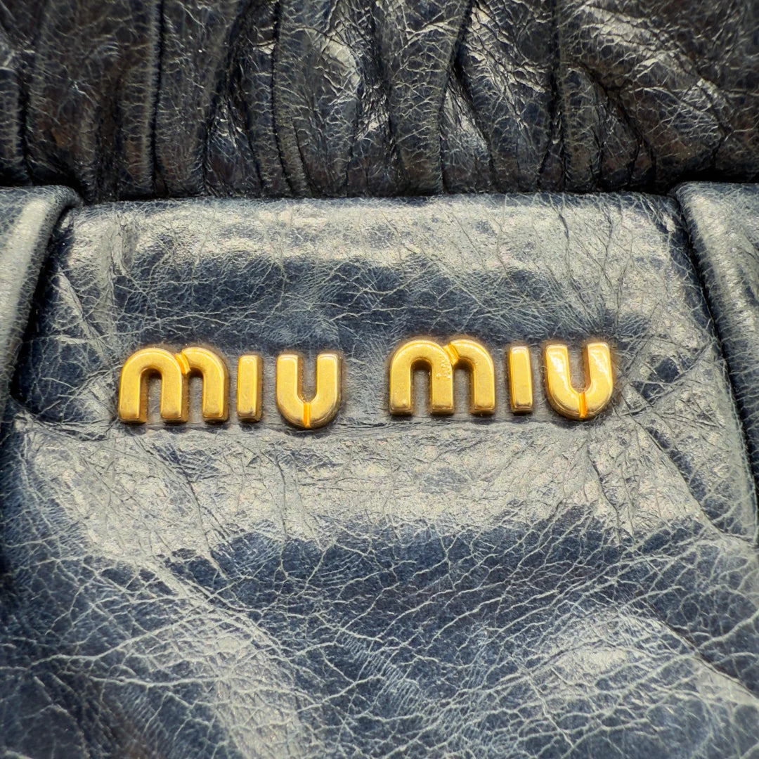 Miu Miu handbag Vitello Lux dark blue