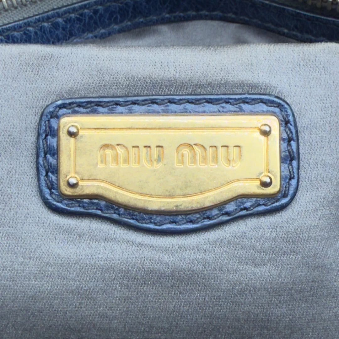 Miu Miu handbag Vitello Lux dark blue