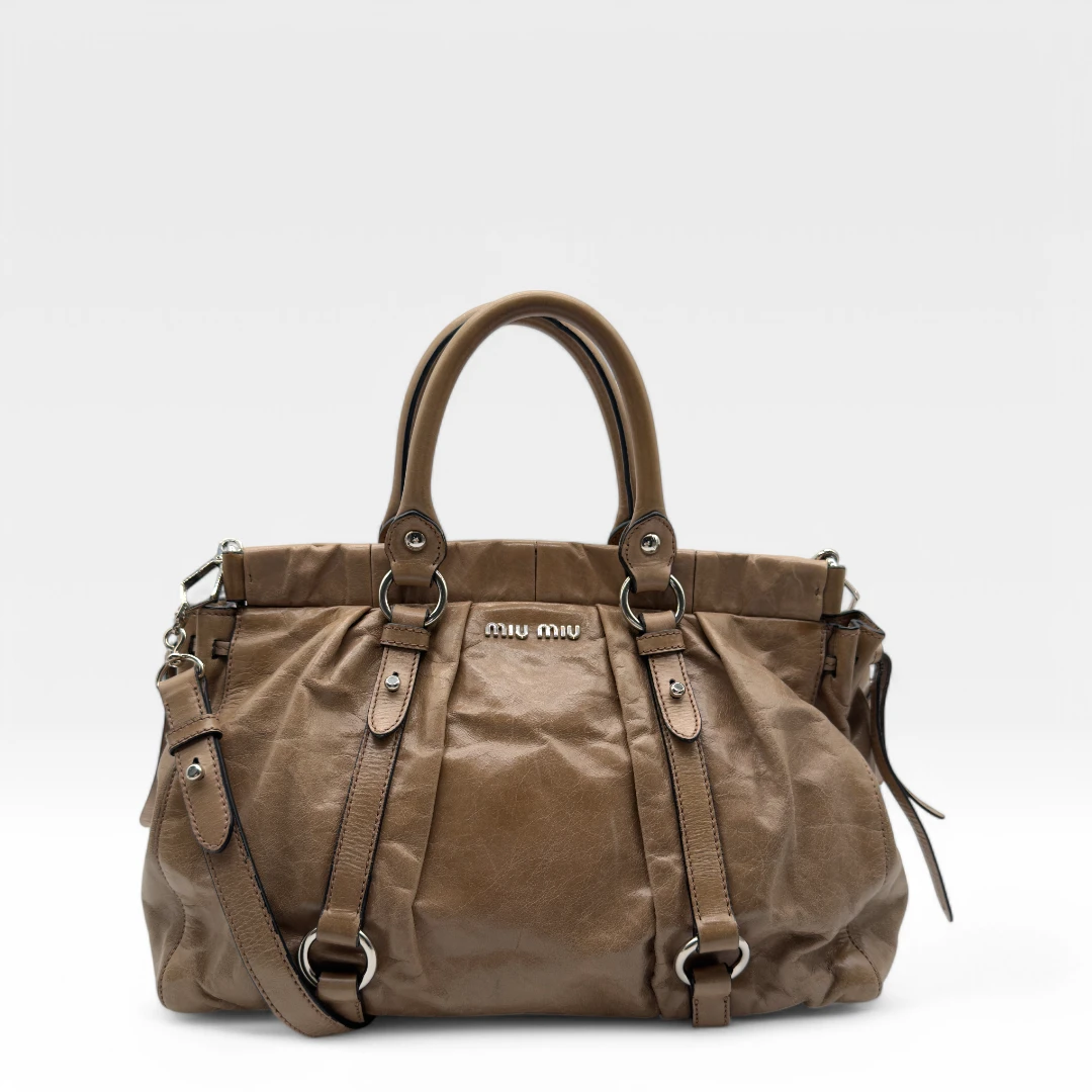 Miu Miu handbag Vitello Lux in light brown