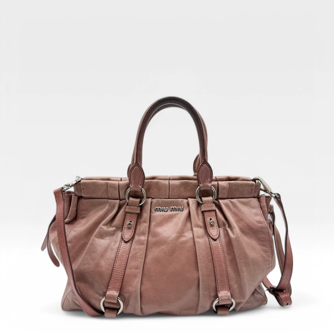 Miu Miu Handtasche Vitello Lux rosa