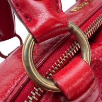 Miu Miu Handtasche Vitello Satchel aus Leder rot