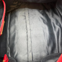 Miu Miu Handtasche Vitello Satchel aus Leder rot
