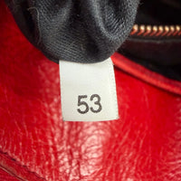 Miu Miu Handtasche Vitello Satchel aus Leder rot
