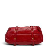 Miu Miu Handtasche Vitello Satchel aus Leder rot