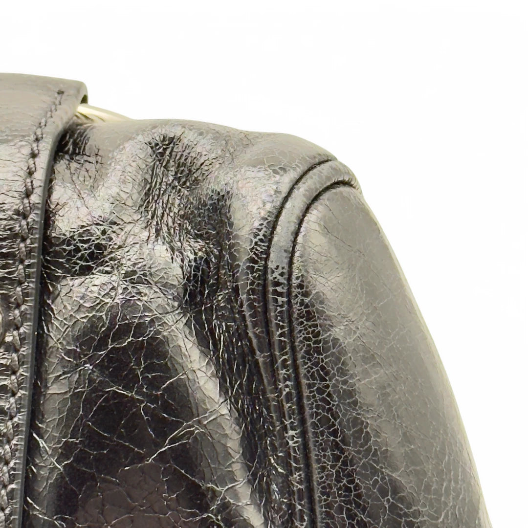 Miu Miu Handtasche Vitello Satchel klein schwarz