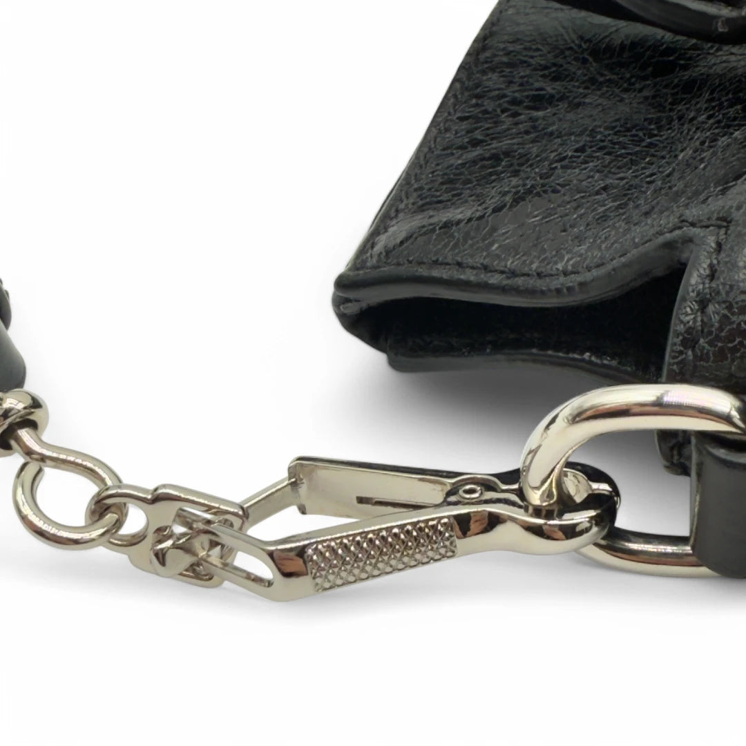 Miu Miu Handtasche Vitello Satchel klein schwarz