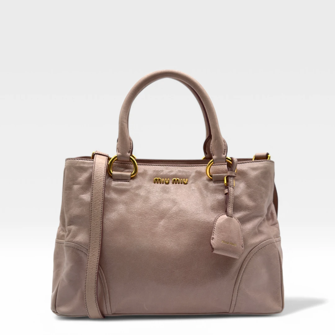 Miu Miu handbag Vitello Shine pink