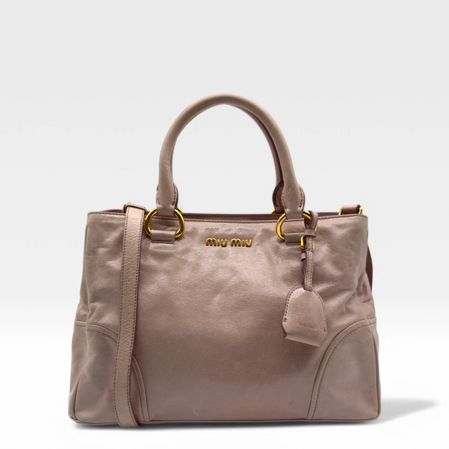 Miu Miu Handtasche Vitello Shine rosa