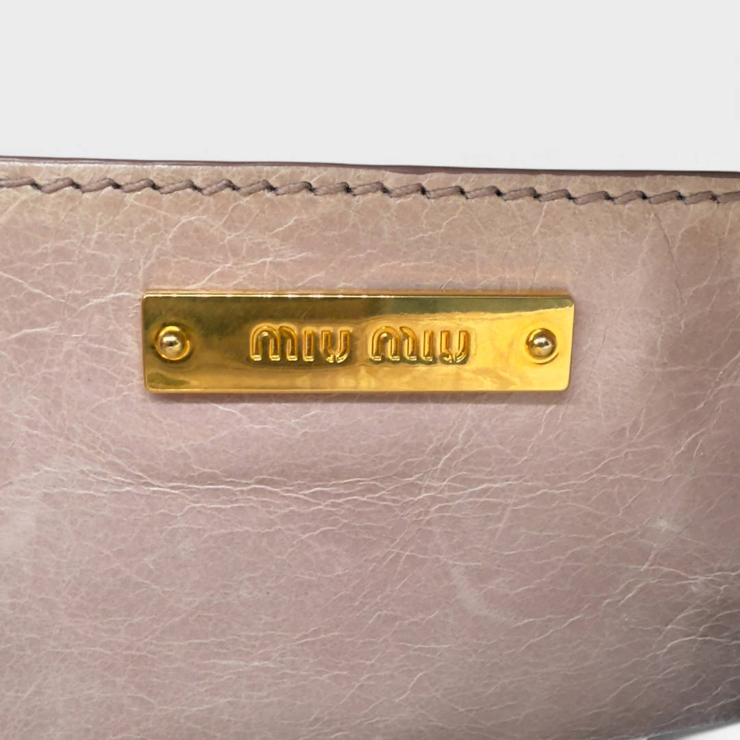 Miu Miu Handtasche Vitello Shine rosa