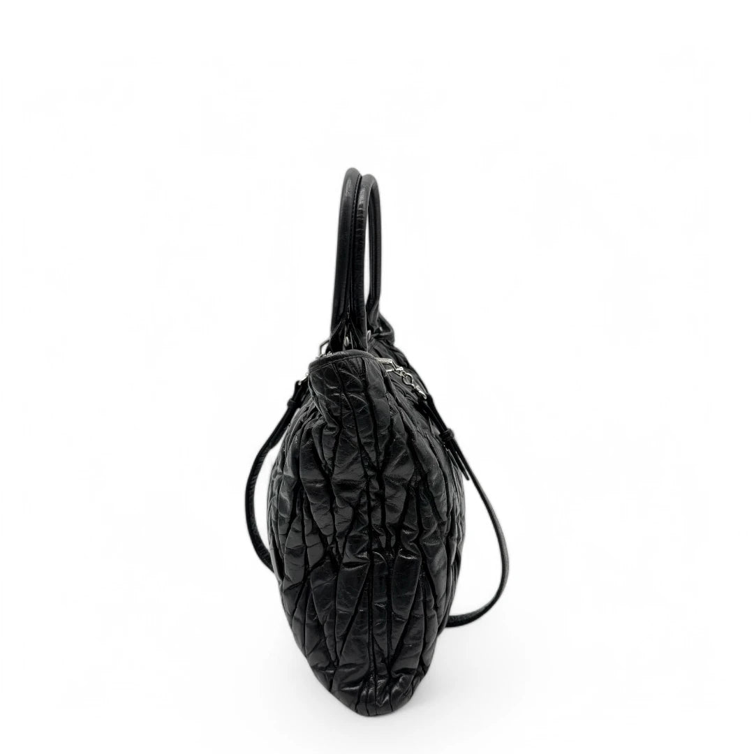 Miu Miu handbag Vitello shopper matelassé black