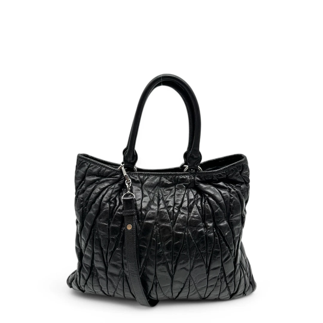 Miu Miu handbag Vitello shopper matelassé black