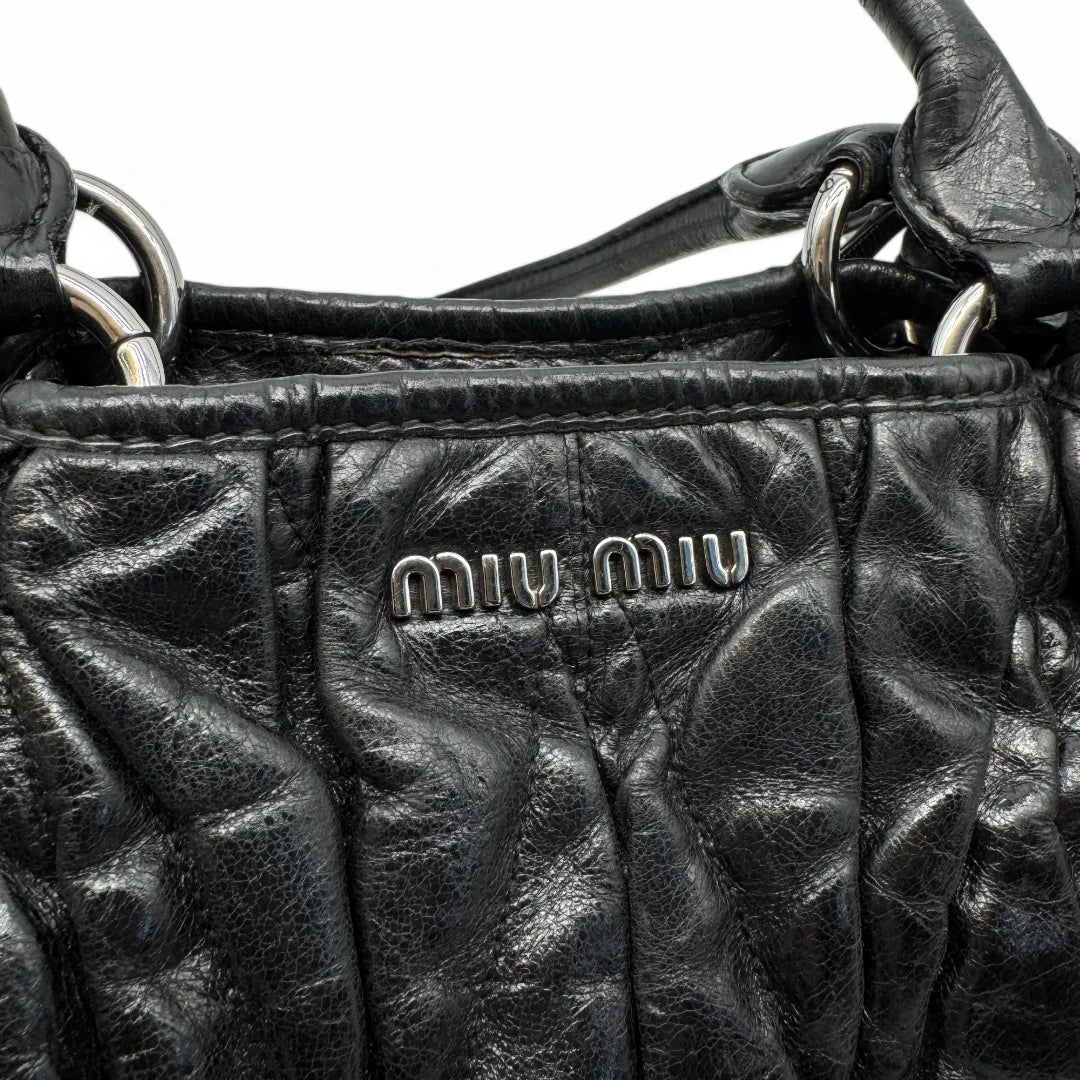 Miu Miu handbag Vitello shopper matelassé black