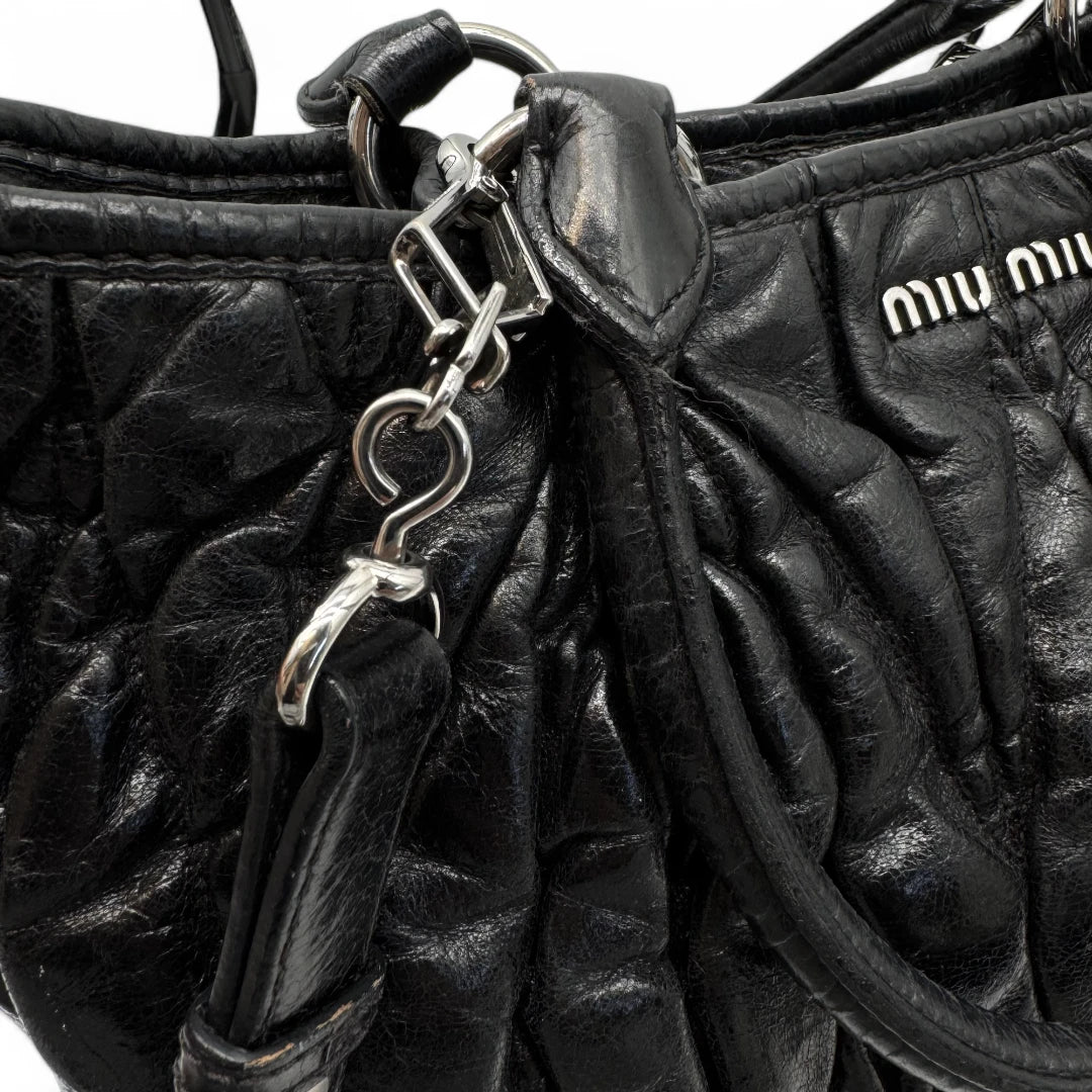 Miu Miu handbag Vitello shopper matelassé black