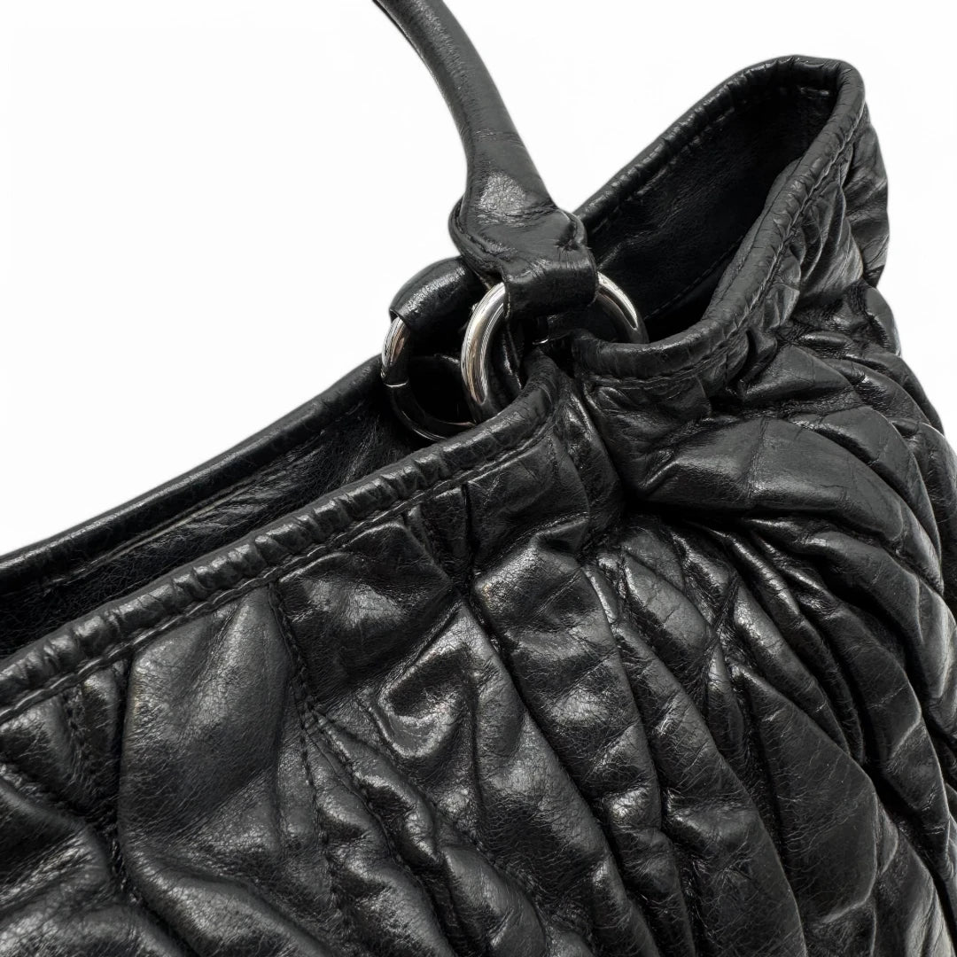 Miu Miu handbag Vitello shopper matelassé black