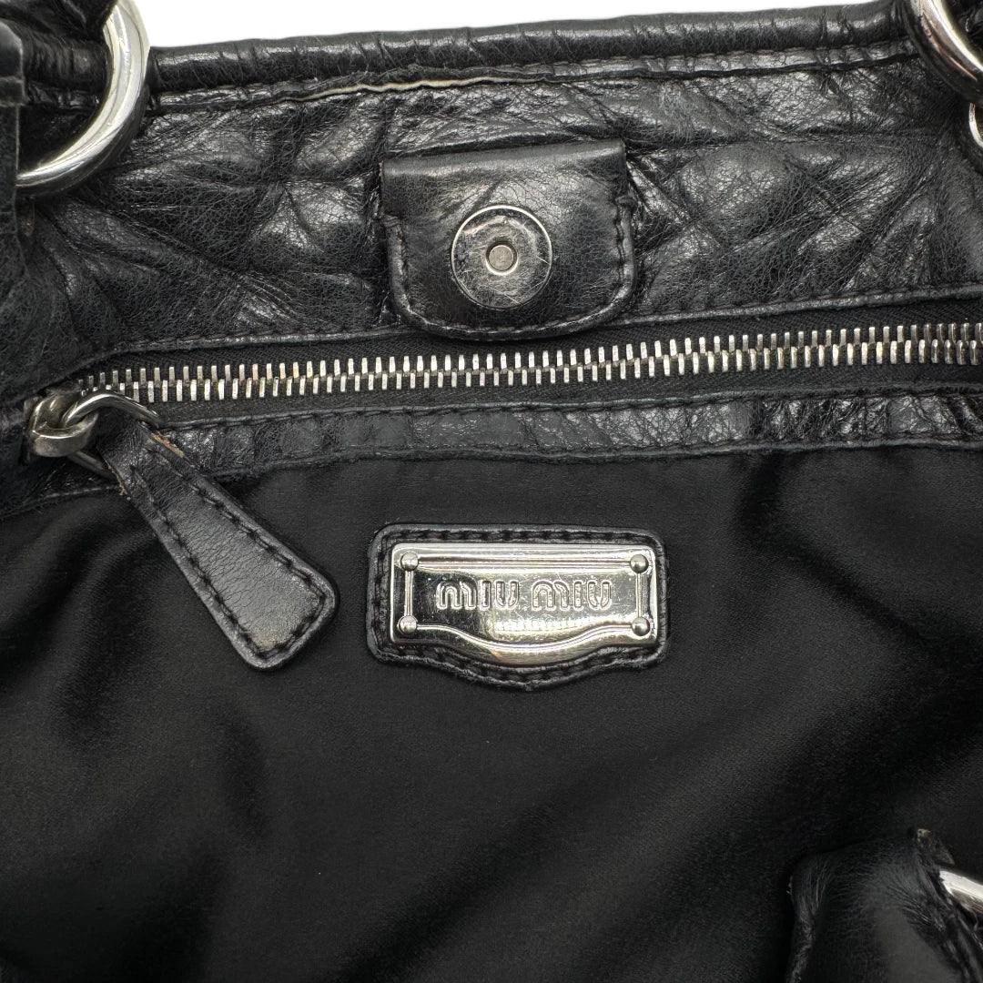 Miu Miu handbag Vitello shopper matelassé black