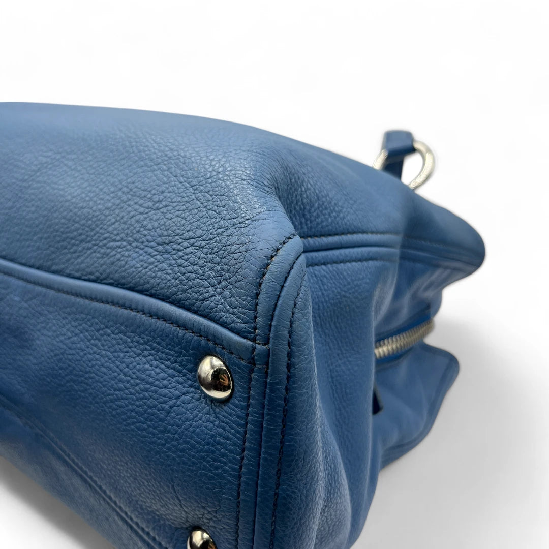 Miu Miu handbag Vitello with silver hardware in light blue leather