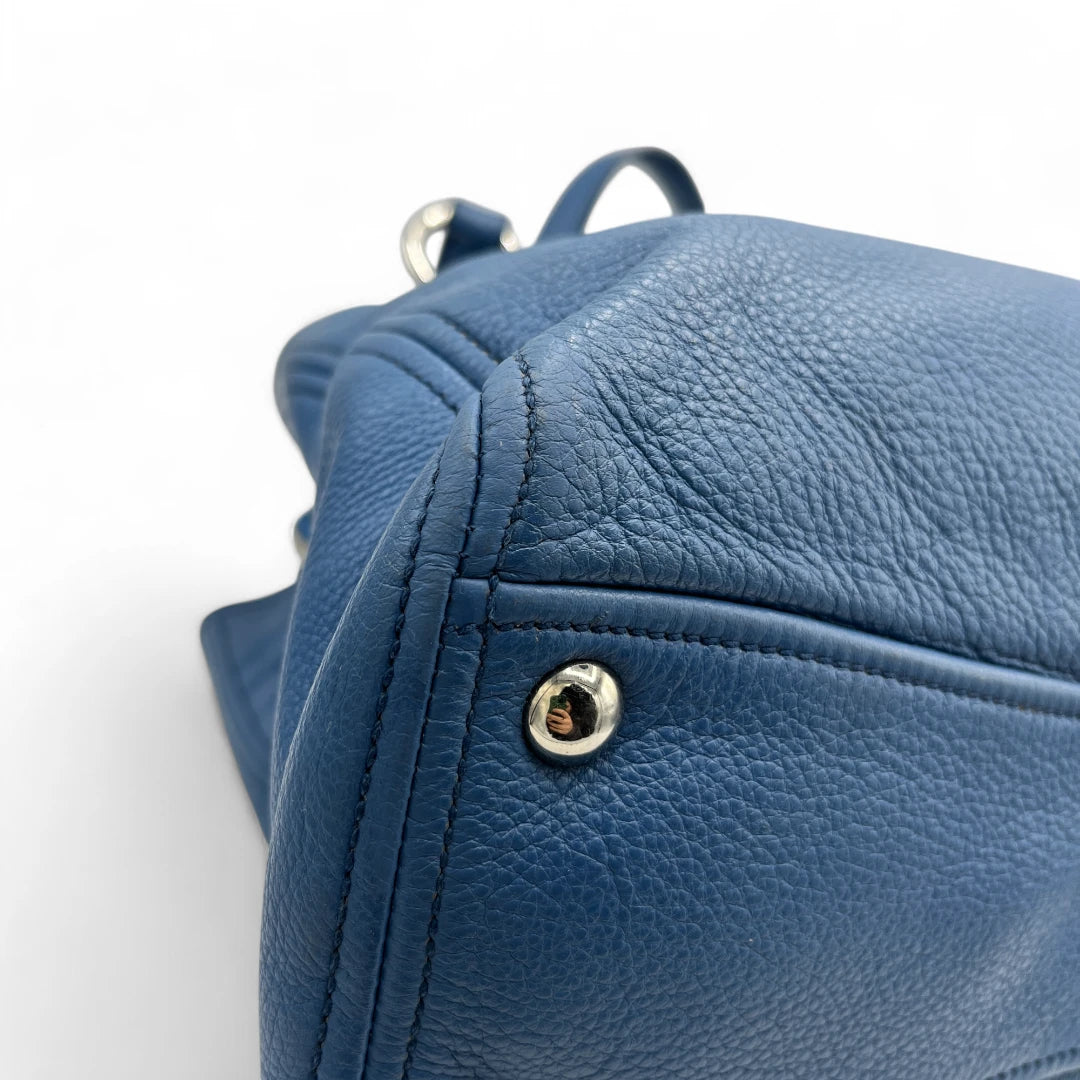 Miu Miu handbag Vitello with silver hardware in light blue leather