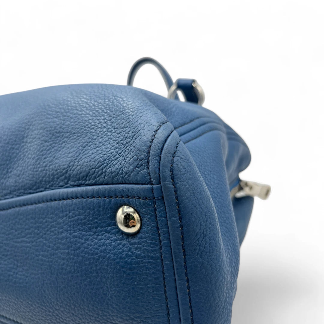 Miu Miu handbag Vitello with silver hardware in light blue leather