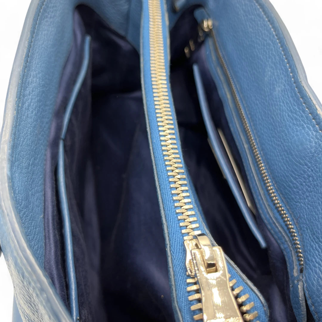 Miu Miu handbag Vitello with silver hardware in light blue leather