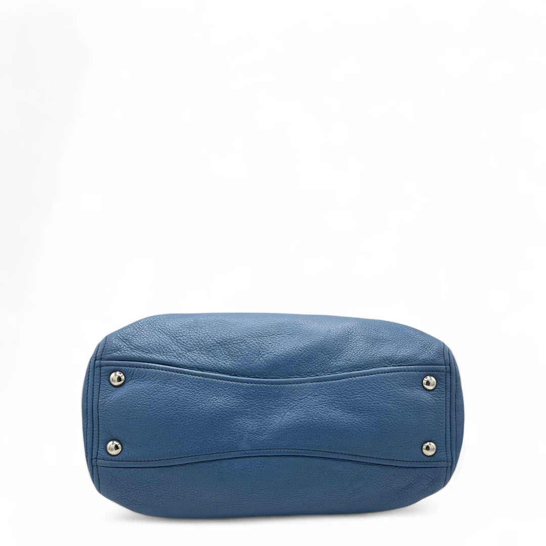 Miu Miu handbag Vitello with silver hardware in light blue leather