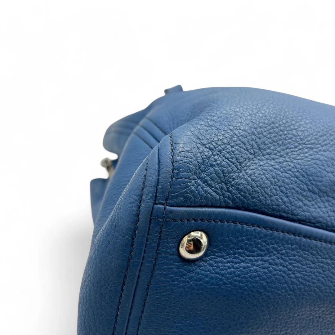 Miu Miu handbag Vitello with silver hardware in light blue leather