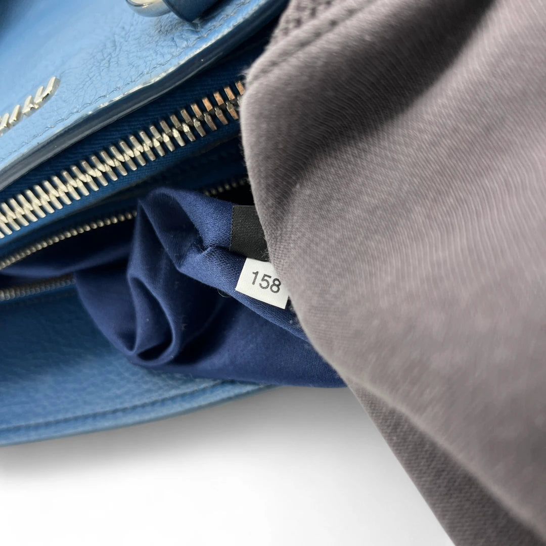 Miu Miu handbag Vitello with silver hardware in light blue leather