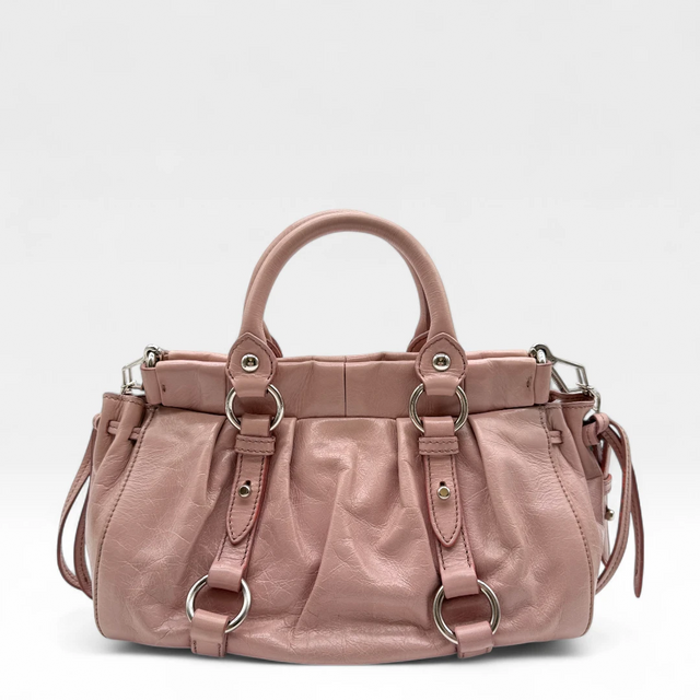 Miu Miu Handtasche Vitello Lux klein rosa