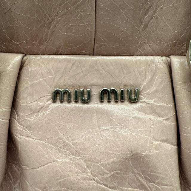 Miu Miu Handtasche Vitello Lux klein rosa