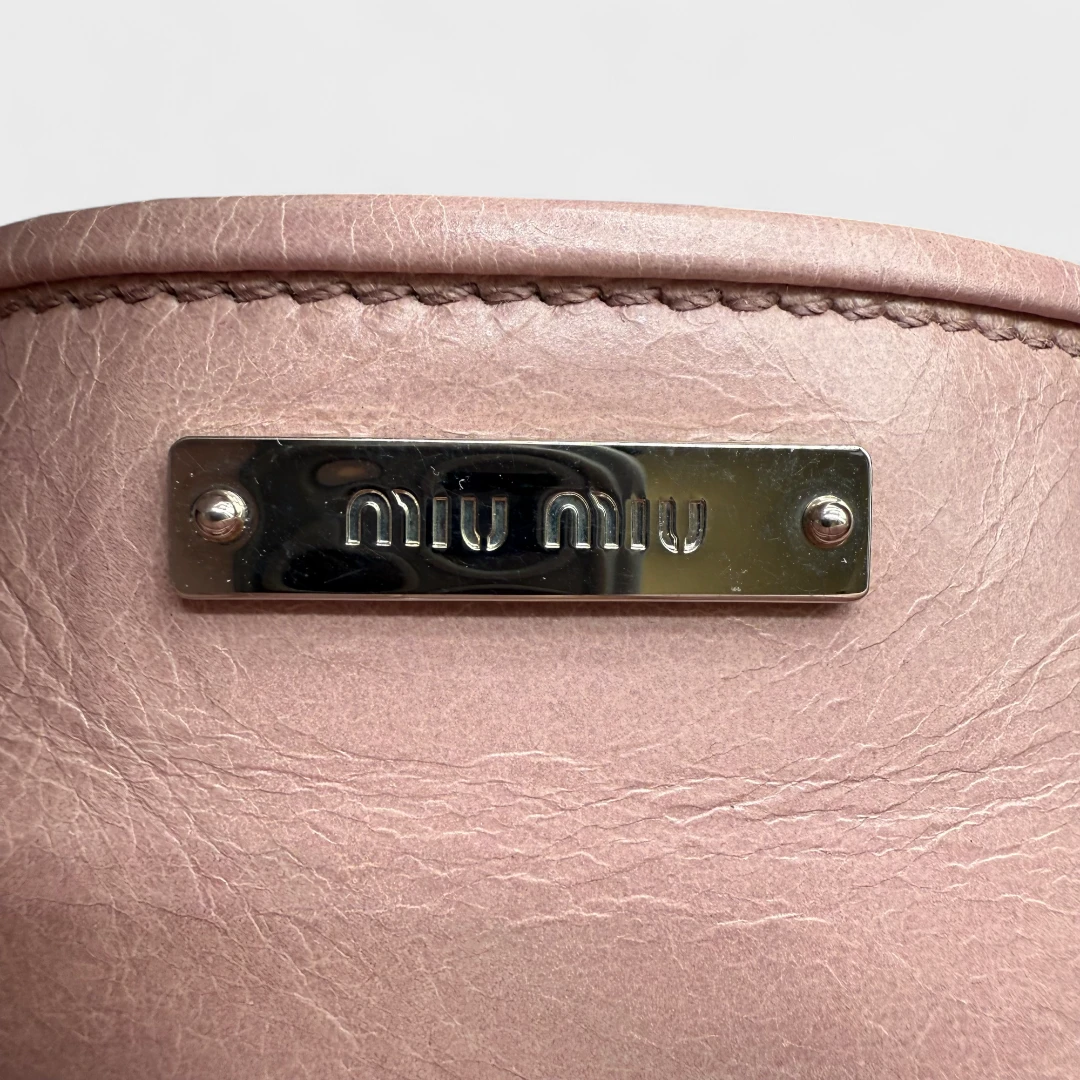 Miu Miu Handtasche Vitello Lux klein rosa